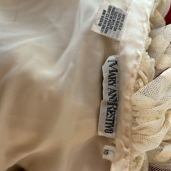 Vintage Mary Ann Restivo Silk Blouse Pierrot Collar Size 10 - Picture 5 of 16